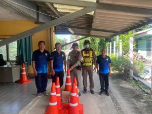 รับมอบกรวยยางสีส้ม จากสำนักงานเทศบาลเวียงป่าเป้า